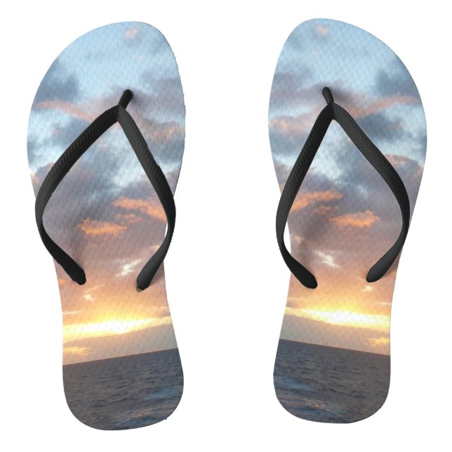 Sunrise at Sea I Pastel Seascape Jandals (Footbed)