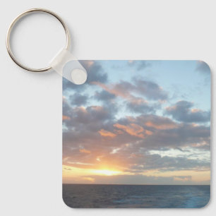 Sunrise at Sea I Pastel Seascape Key Ring