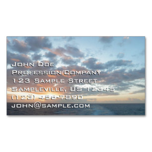 Sunrise at Sea I Pastel Seascape Magnetic Business Card