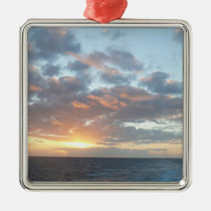 Sunrise at Sea I Pastel Seascape Metal Tree Decoration