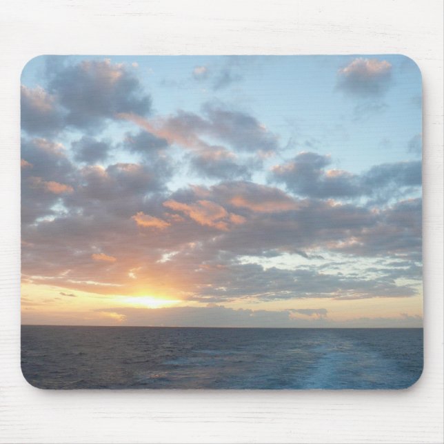 Sunrise at Sea I Pastel Seascape Mouse Pad (Front)