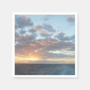 Sunrise at Sea I Pastel Seascape Napkin
