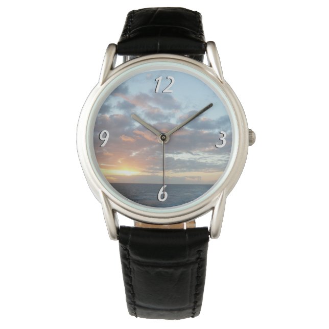 Sunrise at Sea I Pastel Seascape Watch (Front)