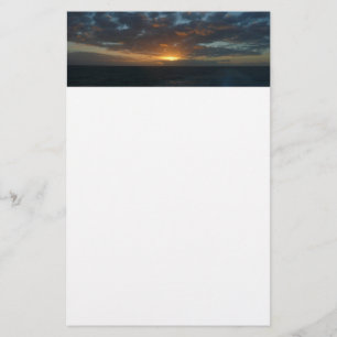Sunrise at Sea II Ocean Seascape Stationery