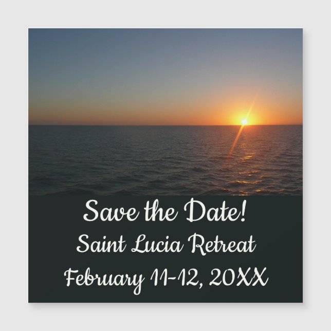 Sunrise at Sea III Ocean Horizon Save the Date (Front)