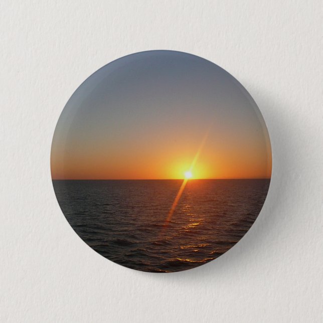 Sunrise at Sea III Ocean Horizon Seascape 6 Cm Round Badge (Front)