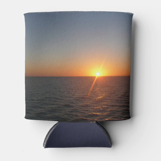 Sunrise at Sea III Ocean Horizon Seascape Can Cooler (Front)