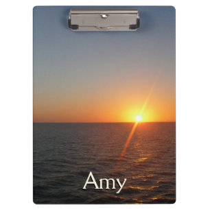 Sunrise at Sea III Ocean Horizon Seascape Clipboard