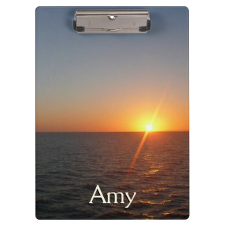 Sunrise at Sea III Ocean Horizon Seascape Clipboard