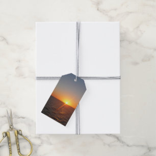 Sunrise at Sea III Ocean Horizon Seascape Gift Tags