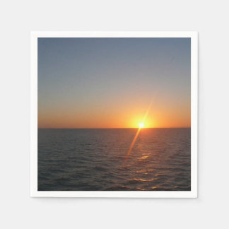 Sunrise at Sea III Ocean Horizon Seascape Napkin