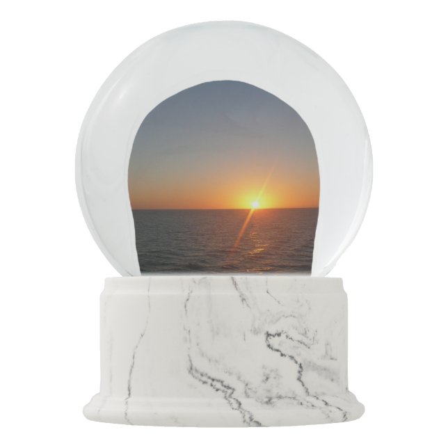 Sunrise at Sea III Ocean Horizon Seascape Snow Globe (Front)