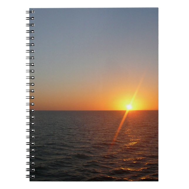 Sunrise at Sea III Ocean Horizon Seascape Spiral Notebook (Front)