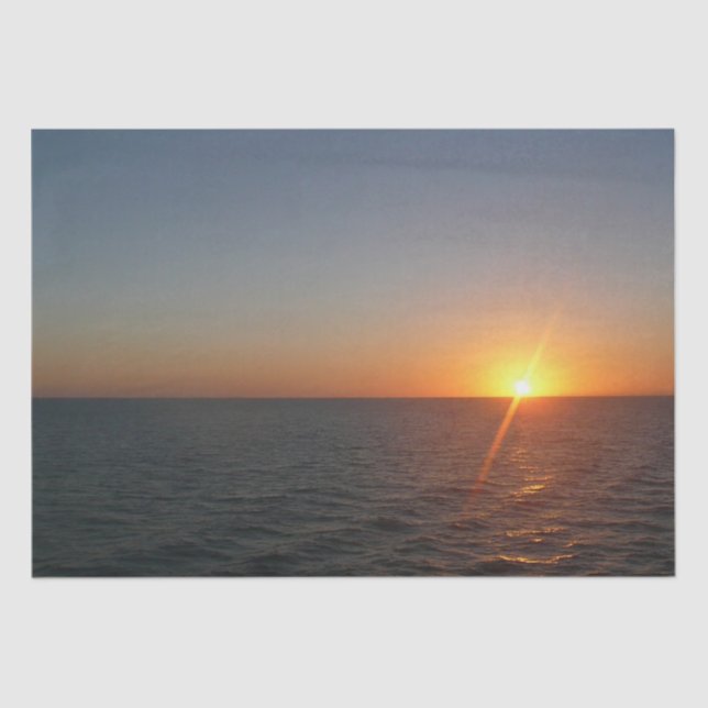 Sunrise at Sea III Ocean Horizon Seascape Tissue Paper (Front)