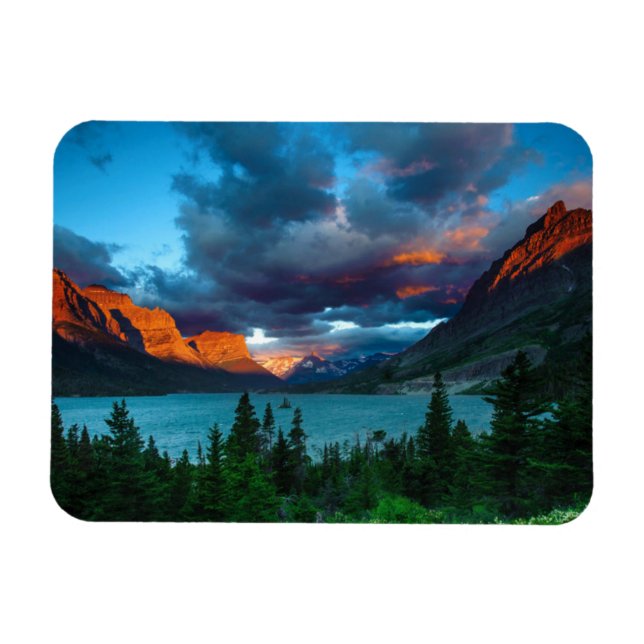 SunRise at St. Mary Lake Magnet (Horizontal)