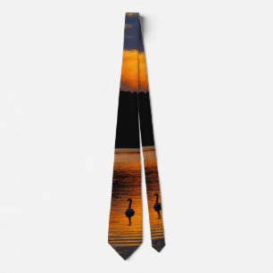 Sunrise at the lake, scenic photograph, tie