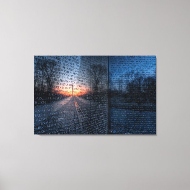 Sunrise At The Vietnam Memorial Canvas Print (Front)