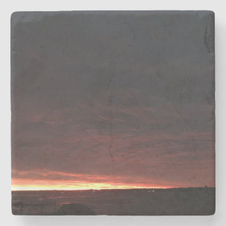 Sunrise Before Snow Storm Stone Coaster