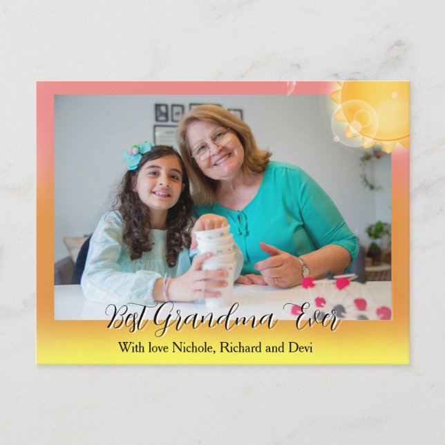 Sunrise | Best grandma ever Postcard (Front)