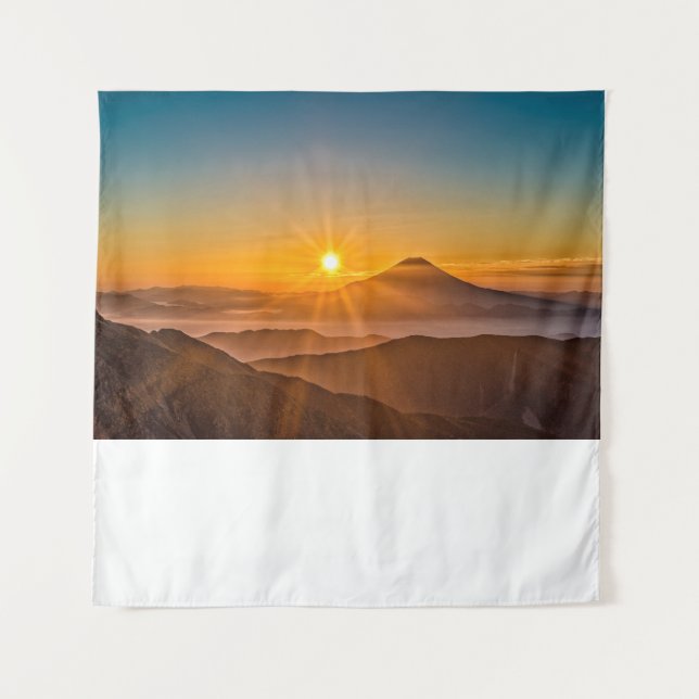 Sunrise between the hills tapestry (Front)