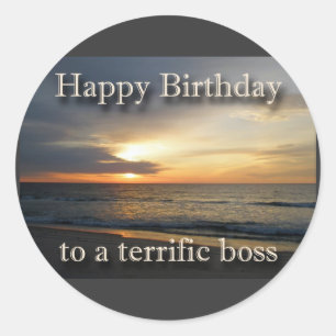Sunrise Birthday Boss Sticker