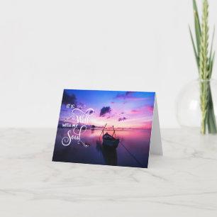 Sunrise boat It is well Card