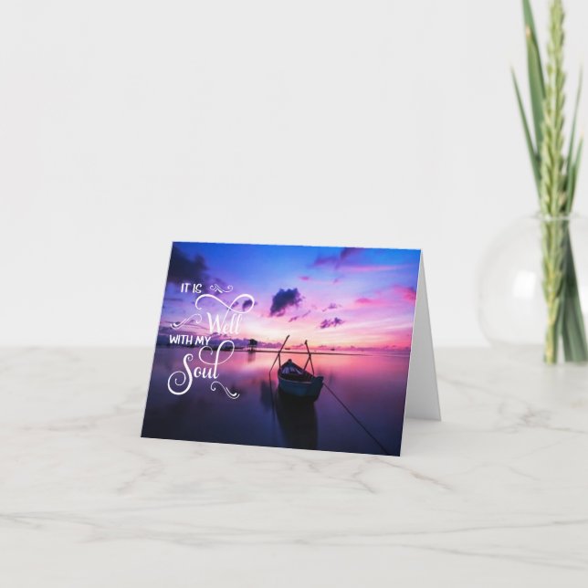 Sunrise boat  It is well Card (Front)