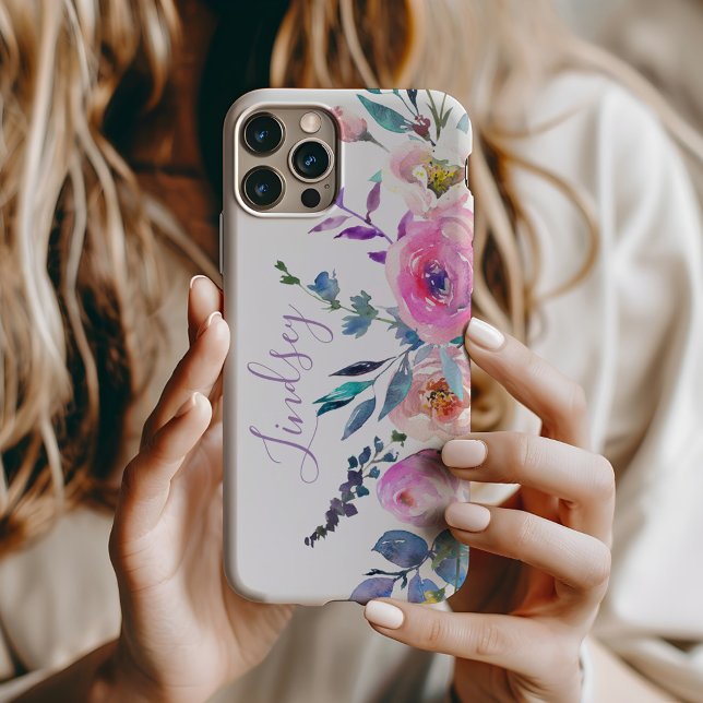 Sunrise Boho Floral Monogram Case-Mate iPhone Case (Creator Uploaded)