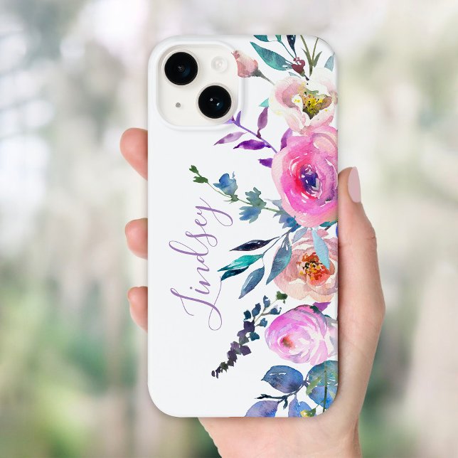 Sunrise Boho Floral Monogram Case-Mate iPhone Case (Creator Uploaded)