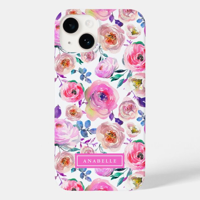 Sunrise Boho Floral Monogram Case-Mate iPhone Case (Back)