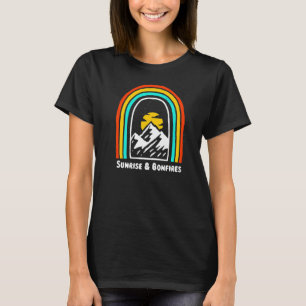 Sunrise & Bonfires Camping Summer Camper Tropical T-Shirt