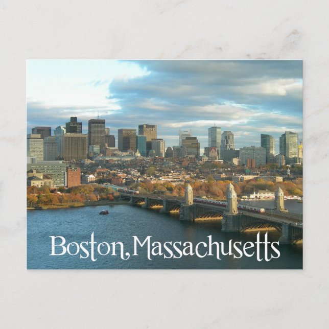 Sunrise Boston Massachusetts Skyline - USA Postcard (Front)