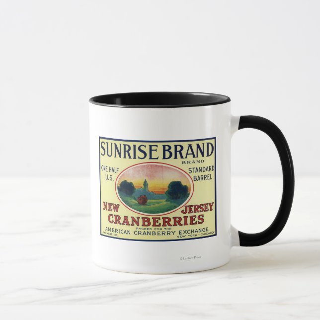 Sunrise Brand Cranberry Label Mug (Right)