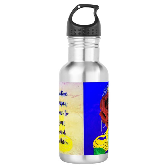 Sunrise Buddha #5 - Water is Alive 532 Ml Water Bottle (Front)