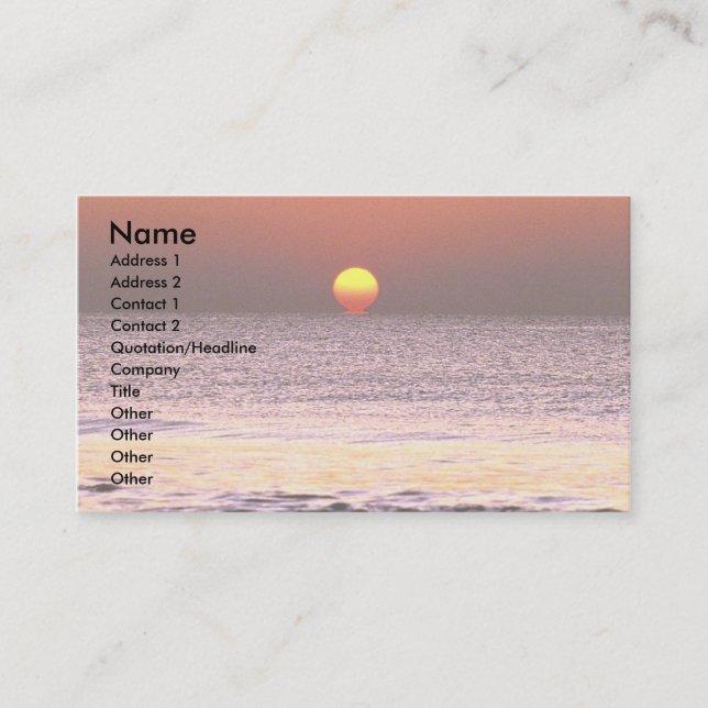 Sunrise Business Card (Front)