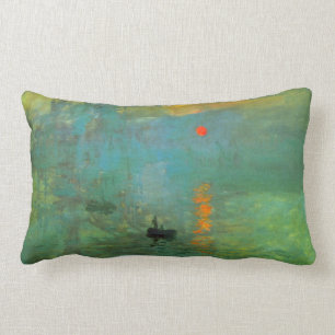 Sunrise by Claude Monet Lumbar Cushion