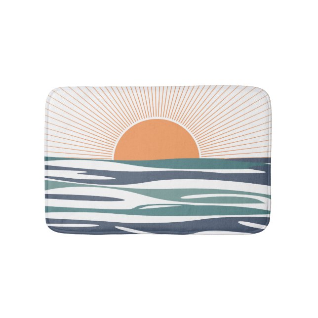 Sunrise by the sea bath mat (Front)