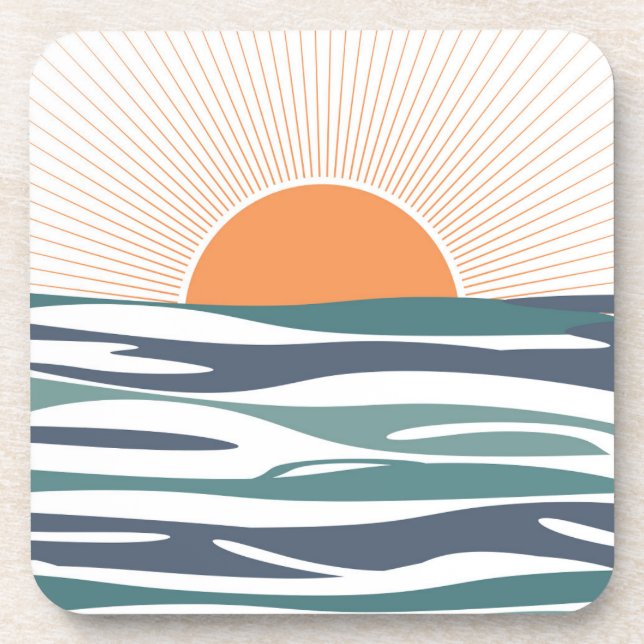 Sunrise by the sea coaster (Front)