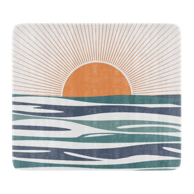 Sunrise by the sea cutting board (Front)
