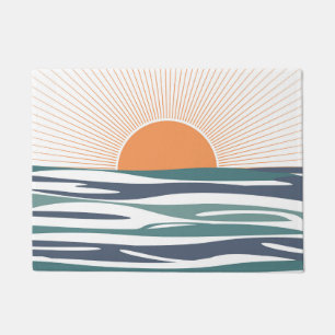 Sunrise by the sea doormat