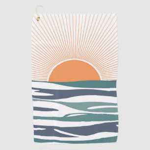 Sunrise by the sea golf towel