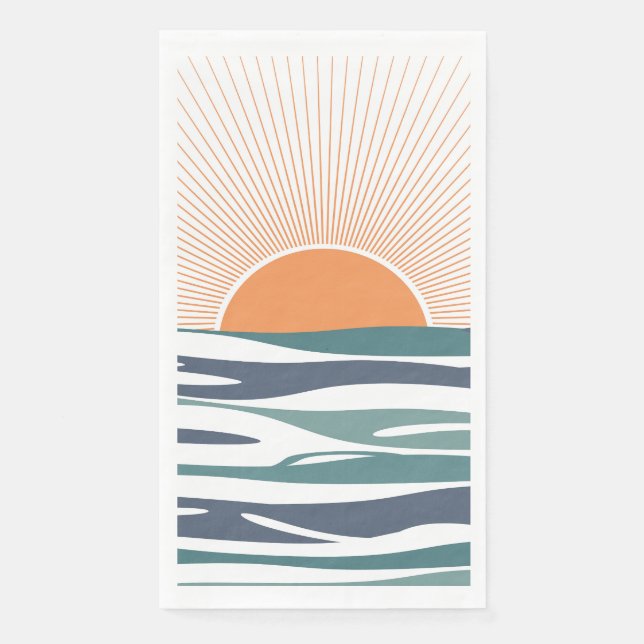 Sunrise by the sea napkin (Front)