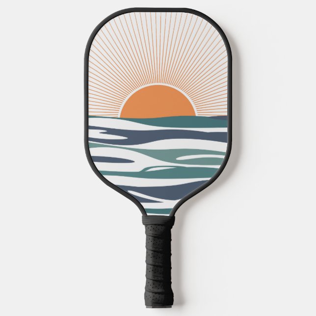 Sunrise by the sea pickleball paddle (Front)