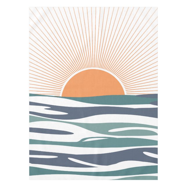 Sunrise by the sea tablecloth (Front)