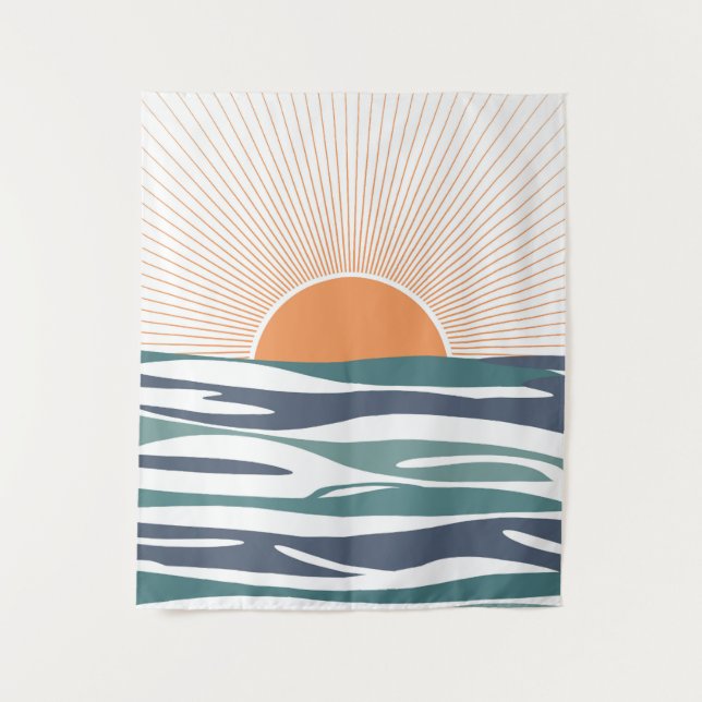 Sunrise by the sea tapestry (Front)