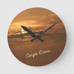 Sunrise  Carpe Diem Ocean Round Clock