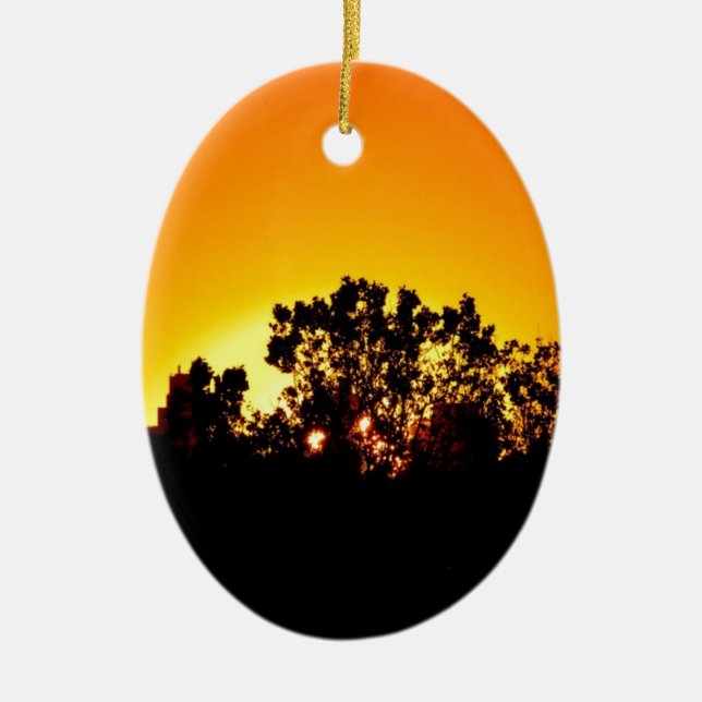 Sunrise Ceramic Tree Decoration (Front)