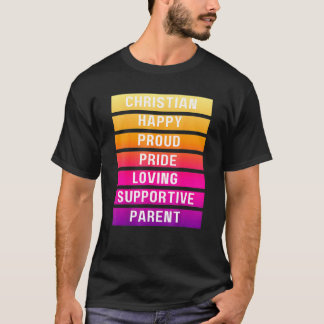 Sunrise Christian Happy Proud Pride Parent Lgbtqia T-Shirt