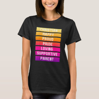 Sunrise Christian Happy Proud Pride Parent Lgbtqia T-Shirt