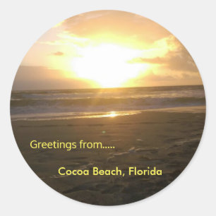 Sunrise Classic Round Sticker, Glossy Classic Round Sticker